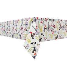 Load image into Gallery viewer, 100% Polyester Grey Portuguese Good Luck Rooster Viana Heart Made in Portugal Tablecloth

