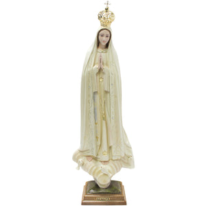 23.5" Our Lady Of Fatima Virgin Mary Beige Religious Statue, #1036V