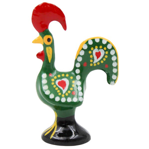 Set of 6 Traditional Hand-Painted Portuguese Good Luck Mini Roosters, 1.5"