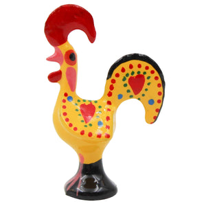 Set of 6 Traditional Hand-Painted Portuguese Good Luck Mini Roosters, 1.5"