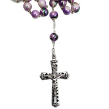 Load image into Gallery viewer, Our Lady of Fatima Made in Portugal Purple Marble Rosary
