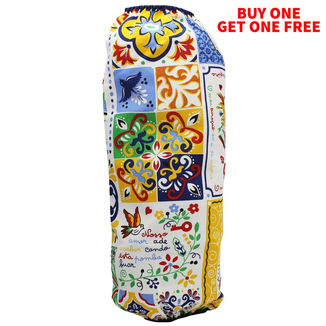 100% Cotton Pinga Amor Traditional Plastic Bag Holder