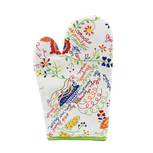 100% Cotton Kitchen Apron, Oven Mitt and Pot Holder Set - Various Colors