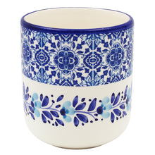 Load image into Gallery viewer, Portuguese Ceramic Mug Set of 2 – Blue and White Azulejo Tile Design
