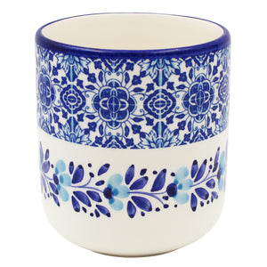 Portuguese Ceramic Mug Set of 2 – Blue and White Azulejo Tile Design