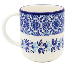 Load image into Gallery viewer, Portuguese Ceramic Mug Set of 2 – Blue and White Azulejo Tile Design
