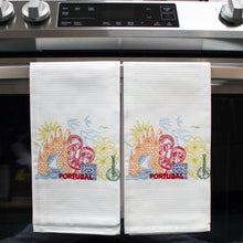 Load image into Gallery viewer, Set of 2 Portuguese Icons Embroidered Kitchen Towels, Decorative Dish Towels
