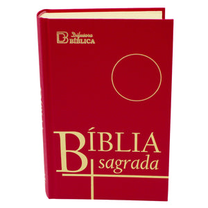 Portuguese Bíblia Sagrada – Hardcover Holy Bible, Red Cover