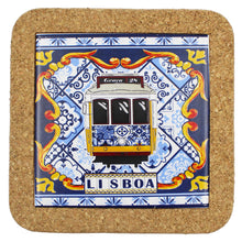 Load image into Gallery viewer, Traditional Lisbon Yellow Tram Tile Cork Trivet
