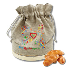 Load image into Gallery viewer, Traditional Portuguese Cotton and Linen Embroidered Decorative Sieve, Bread Basket
