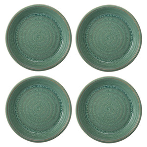 Casa Alegre Gemstone Jade Deep Plate, Set of 4