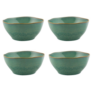 Casa Alegre Gemstone Jade 6.75" Bowl, Set of 4