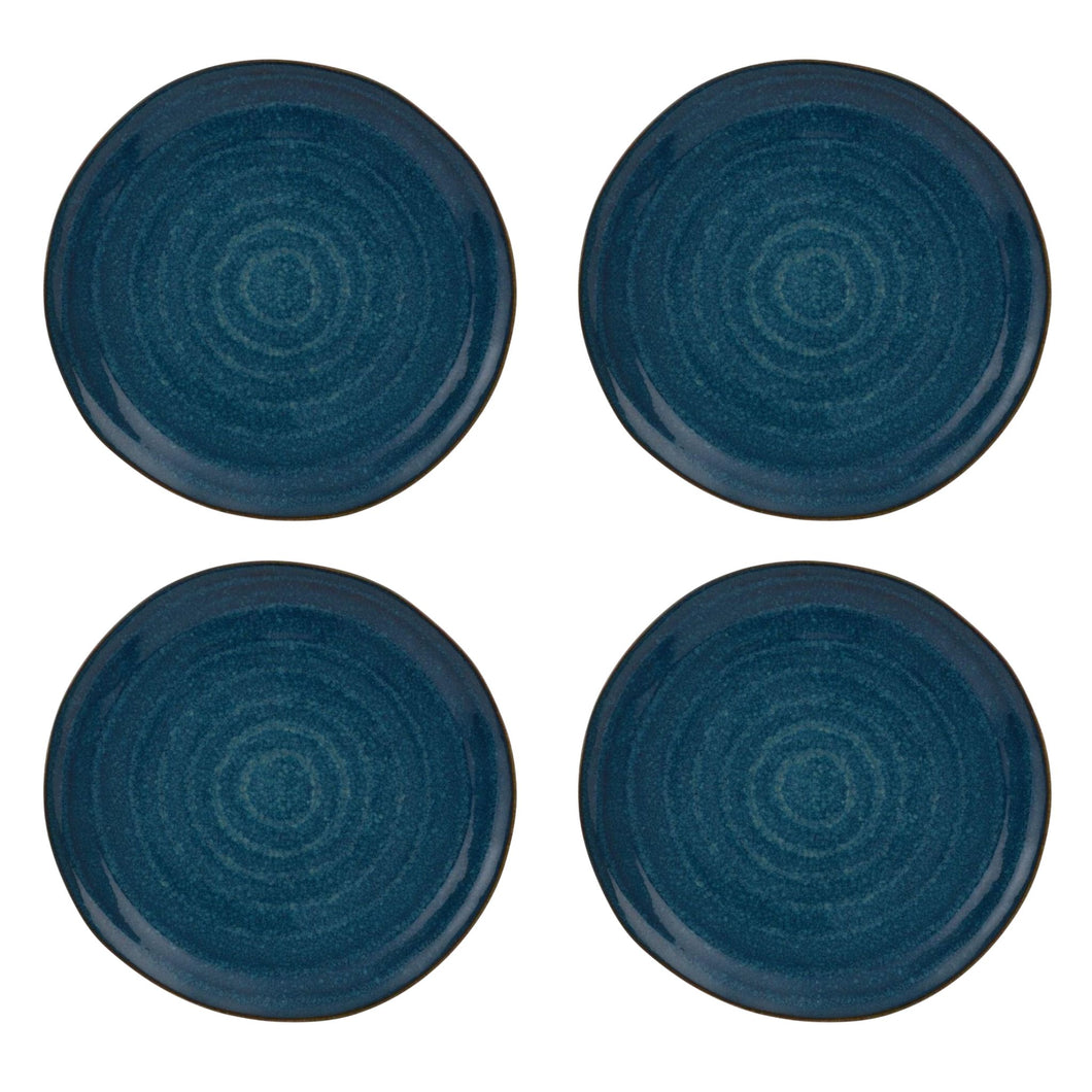 Casa Alegre Gemstone Lapis Lazuli Dessert Plate, Set of 4