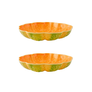 Bordallo Pinheiro Pumpkin Pasta Plate, Set of 2