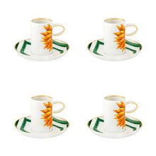 Load image into Gallery viewer, Vista Alegre Amazonia Coffee Cup and Saucer, Set of 4
