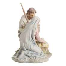 Load image into Gallery viewer, Holy Family Nativity Figurine – Mary, Joseph, Baby Jesus &amp; Lamb
