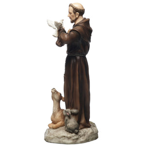 Saint Francis of Assisi Figurine with Animals