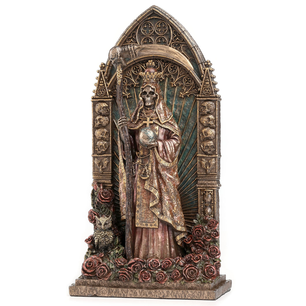 Regal Santa Muerte Dia De Los Muertos Figurine with Arch