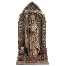 Load image into Gallery viewer, Regal Santa Muerte Dia De Los Muertos Figurine with Arch
