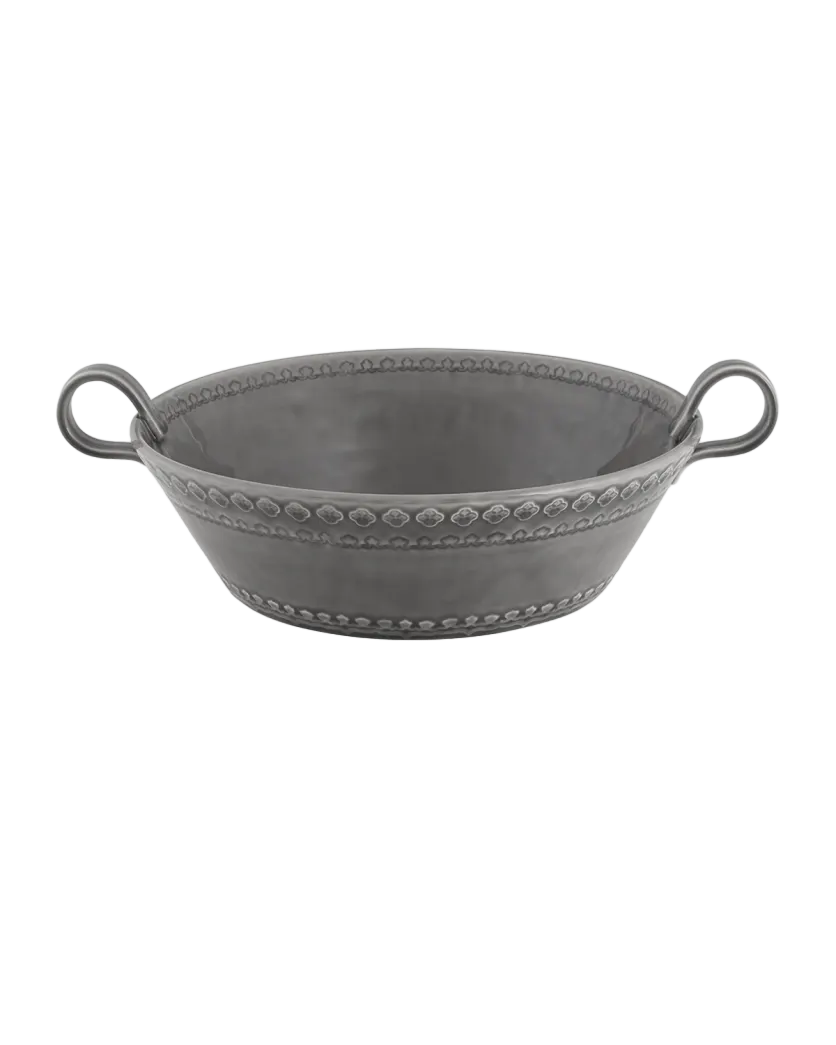 Bordallo Pinheiro Rua Nova Anthracite Salad Bowl