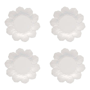 Bordallo Pinheiro Geranium White Dinner Plate, Set of 4