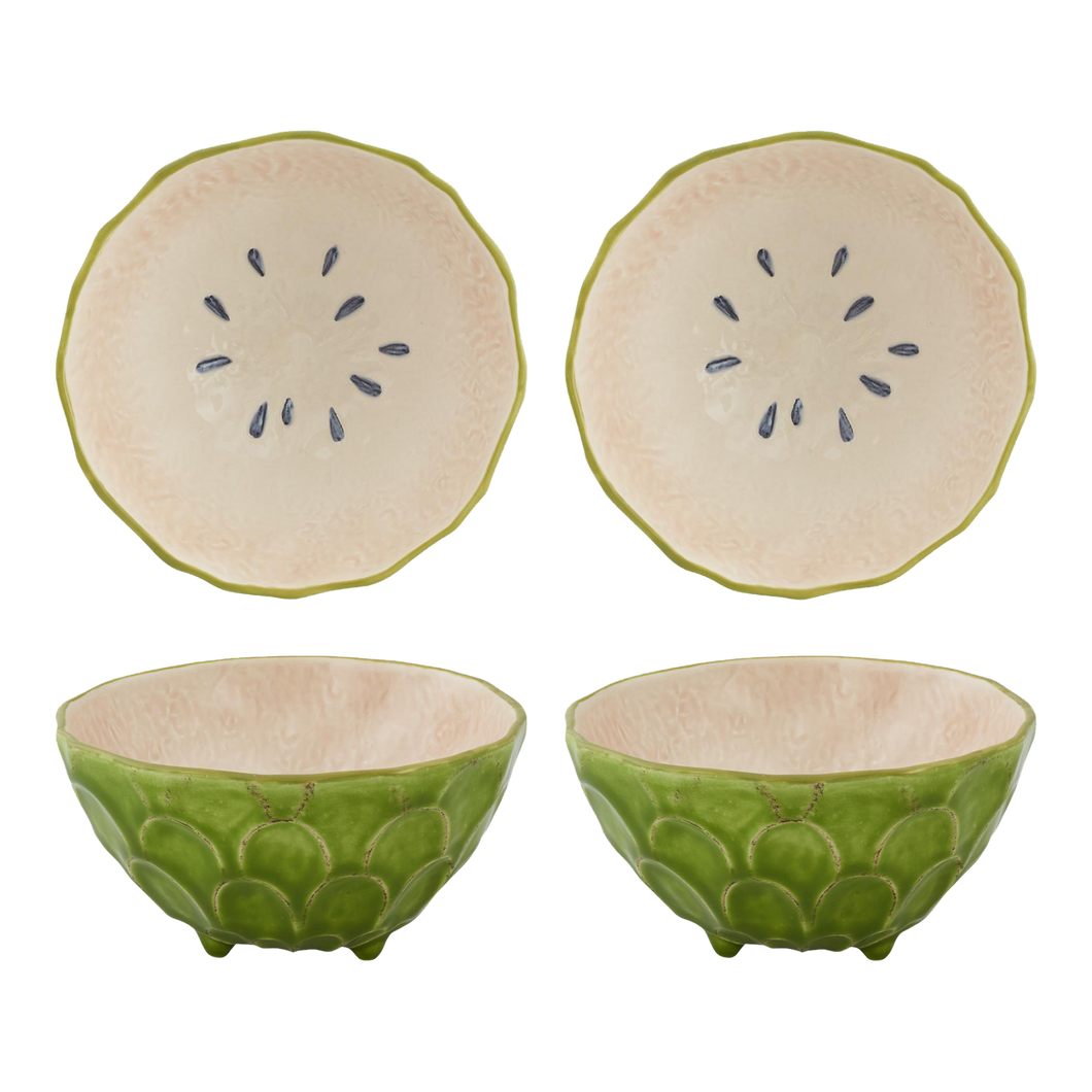 Bordallo Pinheiro Tropical Fruits Annona Bowl, Set of 4