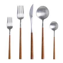 Load image into Gallery viewer, Costa Nova Mito Wood Flatware, Set of 5
