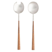 Load image into Gallery viewer, Costa Nova Mito Wood Flatware Salad Serving Set
