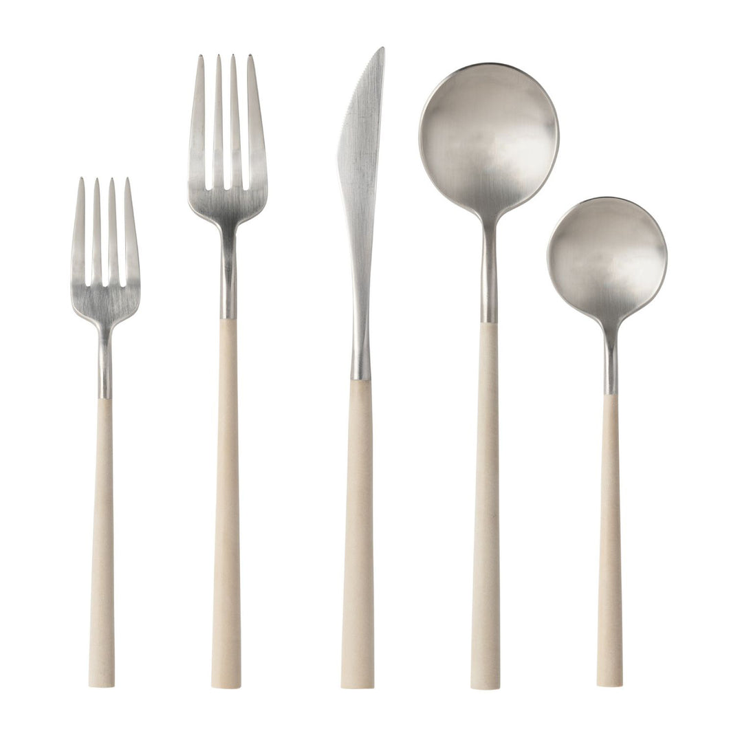 Costa Nova Mito Cru Flatware, Set of 5
