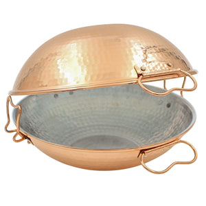 Traditional Hand Hammered Copper Cataplana Food Steamer Pot, Made in Portugal