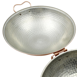 Traditional Hand Hammered Copper Cataplana Food Steamer Pot, Made in Portugal