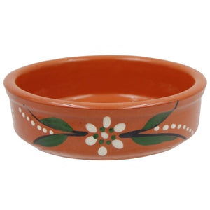 Hand-Painted Terracotta Crème Brûlée Dishes – Set of 4 Traditional Portuguese Dessert Bowls