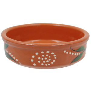 Hand-Painted Terracotta Crème Brûlée Dishes – Set of 4 Traditional Portuguese Dessert Bowls