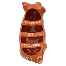 Load image into Gallery viewer, Traditional Portuguese Clay Terracotta Hand-Painted Happy Pig Sausage Roaster
