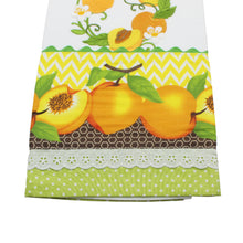 Load image into Gallery viewer, 100% Cotton Decorative Kitchen Dish Towel with Border - Made in Portugal - Peaches
