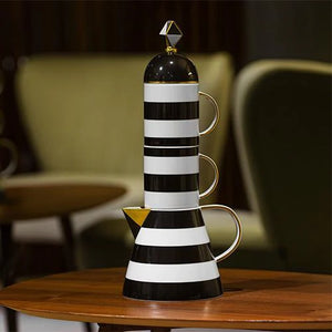 Vista Alegre Pharos Tea Pot Set with 2 Mugs