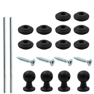 Foosball Table Score Counter Rods with Black Beads – Set of 2