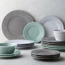 Load image into Gallery viewer, Bordallo Pinheiro Rua Nova Anthracite 16 Piece Dinnerware Set
