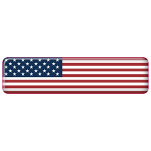 Load image into Gallery viewer, USA Rectangular Flag Domed Stickers, Set of 3
