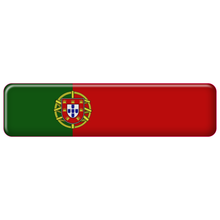 Load image into Gallery viewer, Portugal Rectangular Flag Domed Stickers, Set of 3
