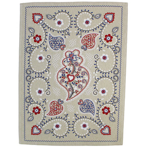 Traditional Portuguese Viana Heart Cotton Kitchen Dish Towel, Set of 2