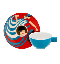 Load image into Gallery viewer, Vista Alegre Cinema Português Coffee Cups and Saucers, Set of 4
