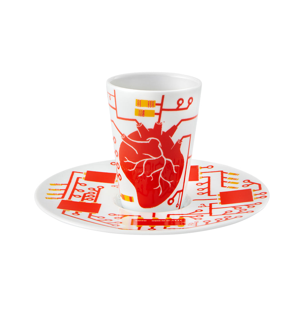 Vista Alegre Escape Goat Coffee Cup with Saucer XIII - Set of 2