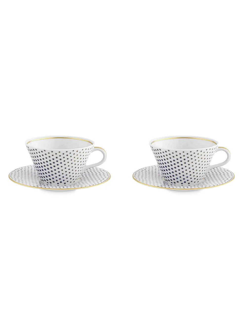 Vista Alegre Constellation d'Or Tea Cup and Saucer, Set of 2