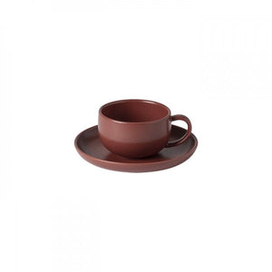 Casafina Pacifica 7 oz. Cayenne Tea Cup and Saucer Set