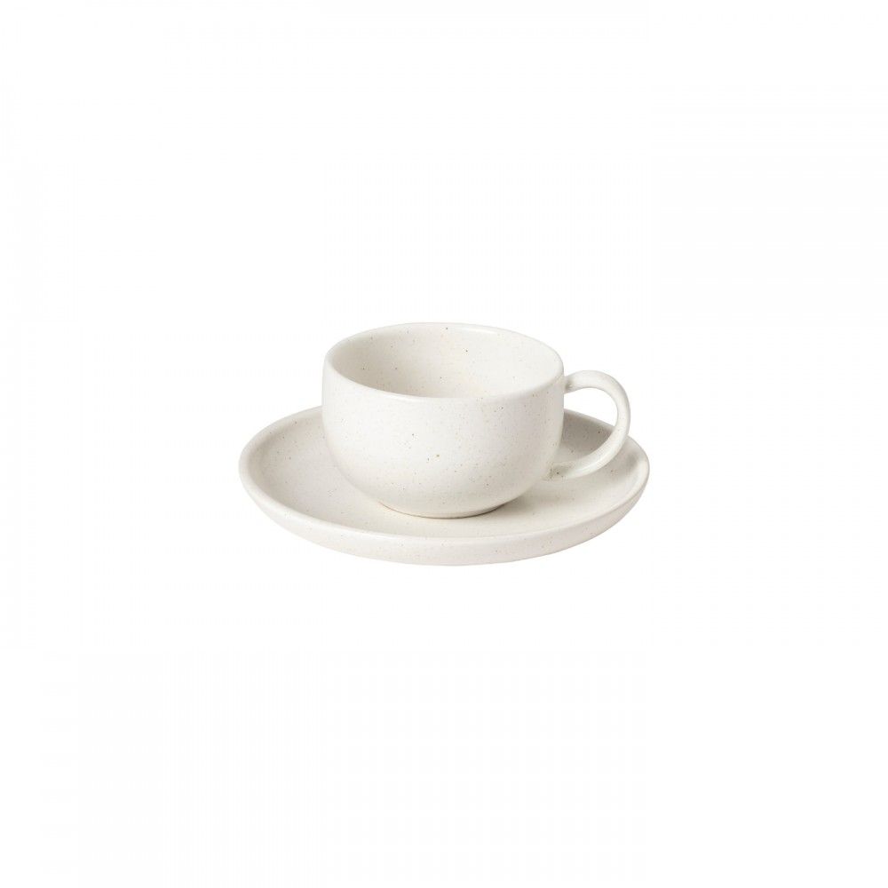 Casafina Pacifica 7 oz. Salt Tea Cup and Saucer Set