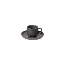 Load image into Gallery viewer, Casafina Pacifica 2 oz. Seed Grey Coffee Cup and Saucer Set
