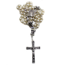 Load image into Gallery viewer, Our Lady of Fatima Pearl Rosary with Fatima Letters
