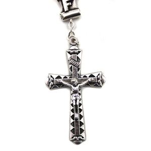Our Lady of Fatima Brown Wood Rosary with Fatima Letters