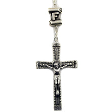Load image into Gallery viewer, Our Lady of Fatima White Glass Rosary with Fatima Letters
